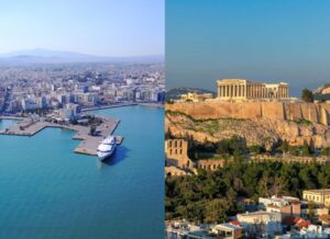 Private transfer car from Piraeus port to Athens city