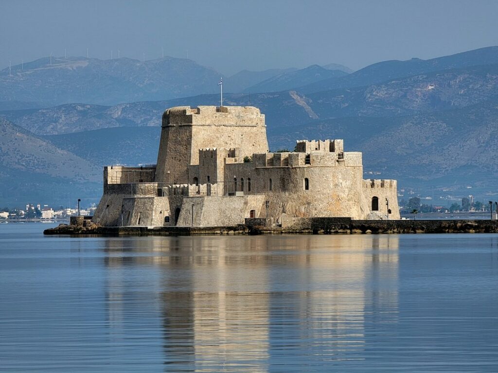 Bourtzi fortress off Nafplio — illustrative destination photograph